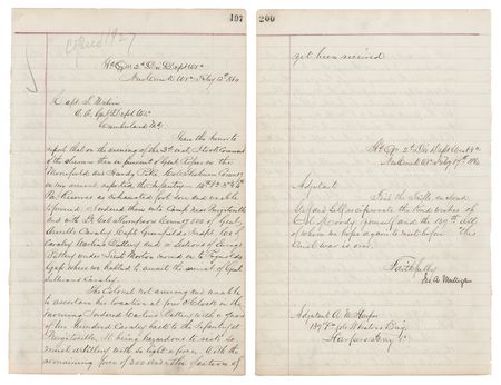 Lot #524 James A. Mulligan Civil War-Dated Letter Signed - Image 1