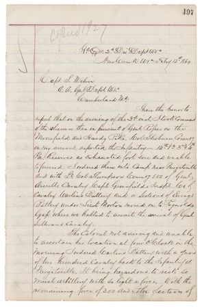 Lot #524 James A. Mulligan Civil War-Dated Letter Signed - Image 2