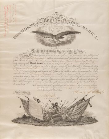 Lot #38 Chester A. Arthur and Robert Todd Lincoln Document Signed as President and Secretary of War - Image 1