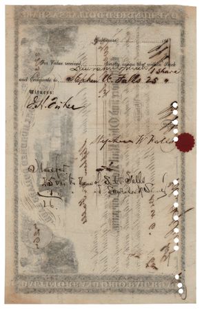 Lot #285 Johns Hopkins Signed Stock Certificate - Image 2
