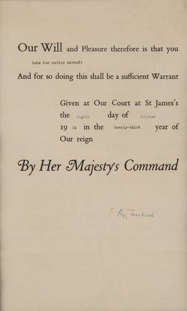 Lot #325 Queen Elizabeth II Document Signed - Image 5