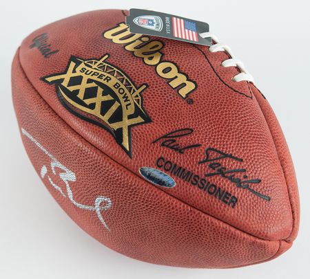 Lot #950 Tom Brady Signed Super Bowl XXXIX Football - Image 4