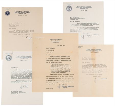 Lot #279 J. Edgar Hoover (5) Typed Letters Signed - Image 1