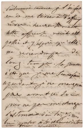 Lot #732 Victor Hugo: Juliette Drouet Autograph Letter Signed to Hugo, Copying His Original Draft of Les Miserables - Image 3