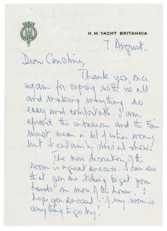 Lot #320 Prince Philip Autograph Letter Signed on the Royal Children: 