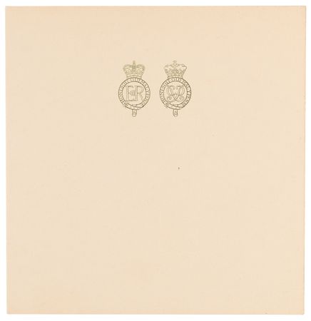 Lot #326 Queen Elizabeth II and Prince Philip Signed Christmas Card (1959) - Image 2