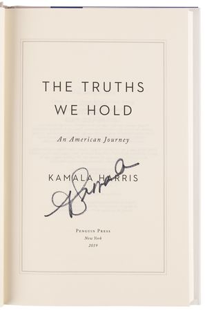 Lot #277 Kamala Harris Signed Book - The Truths We Hold - Image 4
