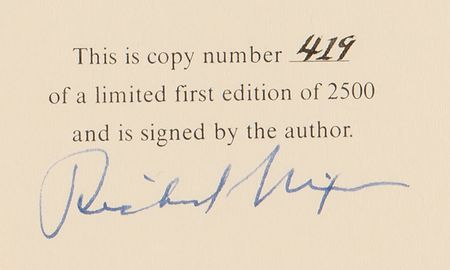 Lot #101 Richard Nixon Signed Book - The Real War (Ltd. Ed. #419/2500) - Image 2