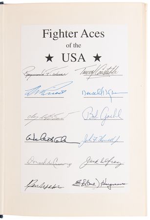 Lot #571 World War II Fighter Aces (10) Signed Book - Fighter Aces of the U.S.A. - Image 4