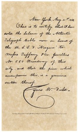 Lot #339 Transatlantic Telegraph Cable Relic by Tiffany's - Image 6