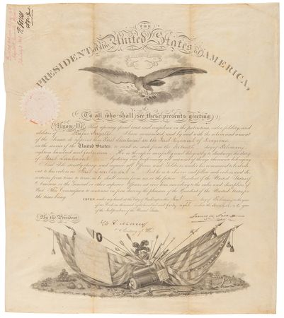 Lot #106 James K. Polk Document Signed as President - Appointment for Future U.S. Quartermaster General Rufus Ingalls - Image 1