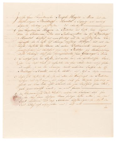 Lot #753 Franz Joseph Haydn Document Signed - Publishing Contract for His Final Oratorio, 'The Seasons' - Image 2