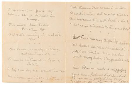 Lot #703 F. Scott Fitzgerald Autograph Letter Signed and Handwritten Poem: 