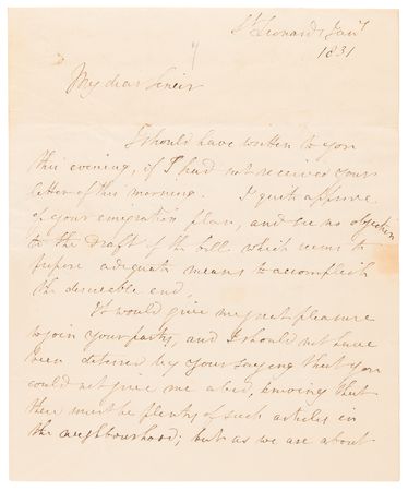 Lot #224 Thomas Robert Malthus Autograph Letter Signed on the Population Question: 