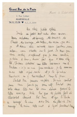 Lot #710 Jean-Paul Sartre Autograph Letter Signed: 