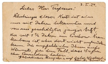 Lot #212 Albert Einstein Autograph Letter Signed on His Personal 'Prussian Academy of Sciences' Visiting Card - Image 1