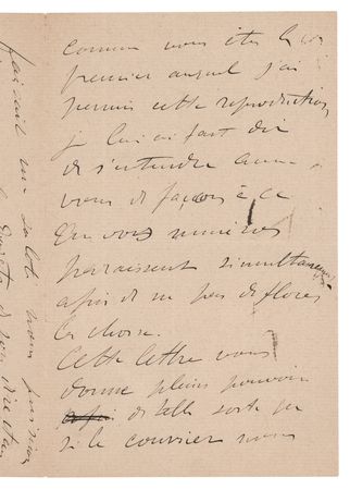 Lot #664 Henri de Toulouse-Lautrec Autograph Letter Signed on a Request to 