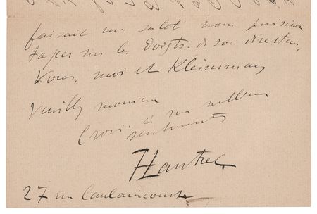 Lot #664 Henri de Toulouse-Lautrec Autograph Letter Signed on a Request to 