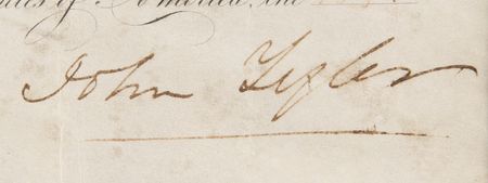 Lot #148 John Tyler Partial Document Signed as President - Image 3