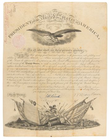 Lot #151 Martin Van Buren Document Signed as President - Image 1