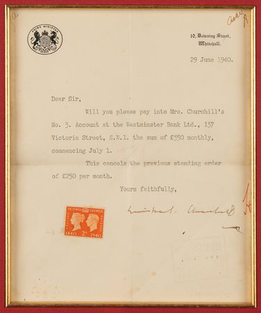 Lot #464 Winston Churchill War-Dated Typed Letter Signed - Image 2