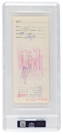 Lot #783 Marilyn Monroe Signed and Filled Out Saks Fifth Avenue Counter Check (1953) - Image 2