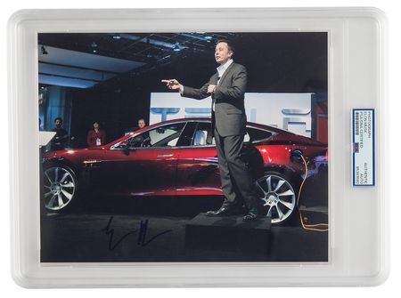 Lot #311. Elon Musk Signed Photograph