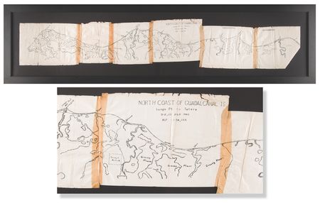 Lot #397 Guadalcanal Coastal Battlefield Map of the 1st Marine Division (August 1942) - The First Major Conflict Between Allied and Japanese Forces in the Pacific Theater - Image 1