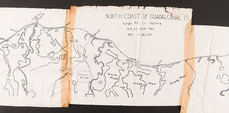 Lot #397 Guadalcanal Coastal Battlefield Map of the 1st Marine Division (August 1942) - The First Major Conflict Between Allied and Japanese Forces in the Pacific Theater - Image 6