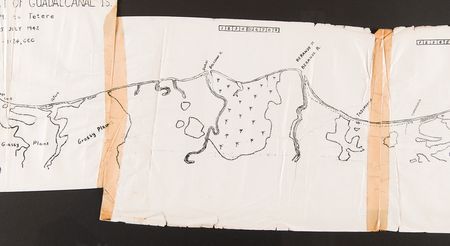 Lot #397 Guadalcanal Coastal Battlefield Map of the 1st Marine Division (August 1942) - The First Major Conflict Between Allied and Japanese Forces in the Pacific Theater - Image 7