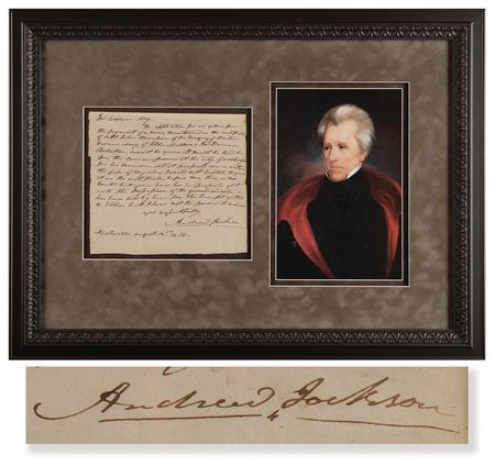 Lot #5 Andrew Jackson Autograph Letter Signed: 