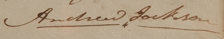 Lot #5 Andrew Jackson Autograph Letter Signed: 