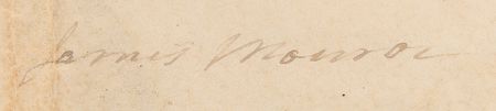 Lot #99 James Monroe Document Signed as President - Image 2