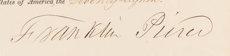 Lot #104 Franklin Pierce Document Signed as President - Image 2
