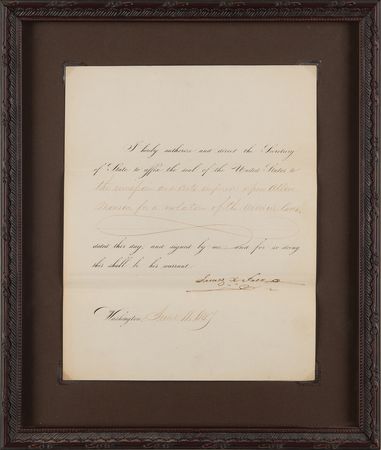Lot #108 James K. Polk Document Signed as President - Image 1