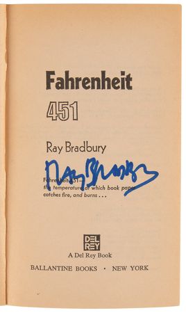 Lot #718 Ray Bradbury (2) Signed Books - Fahrenheit 451 and From the Dust Returned - Image 3