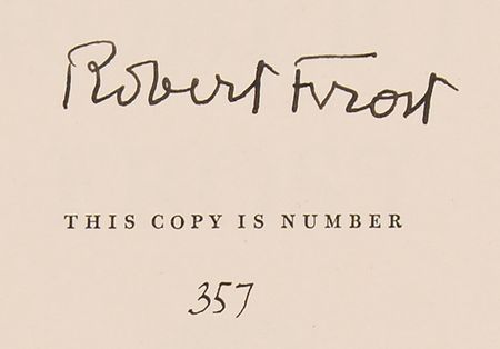 Lot #725 Robert Frost Signed Book - A Masque of Mercy (Ltd. Ed. #357/751) - Image 2