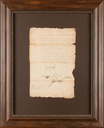 Lot #269 Founders of New England: Earl of Warwick Document Signed - Image 1