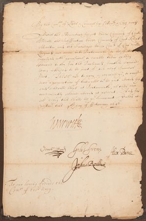 Lot #269 Founders of New England: Earl of Warwick Document Signed - Image 2
