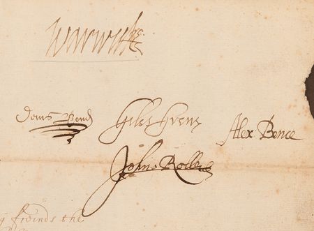 Lot #269 Founders of New England: Earl of Warwick Document Signed - Image 3