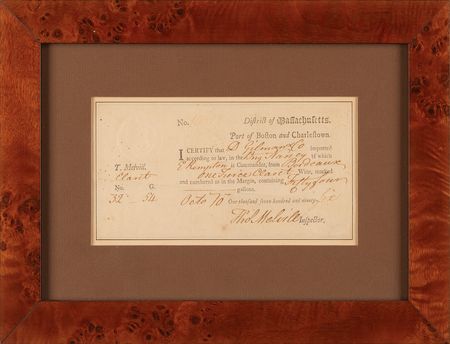 Lot #516 Thomas Melvill Document Signed - Image 1