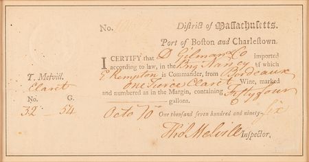 Lot #516 Thomas Melvill Document Signed - Image 2