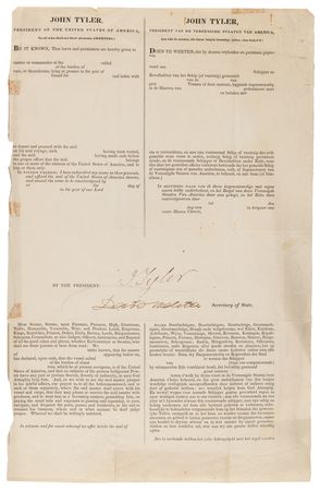 Lot #149 John Tyler and Daniel Webster Partial