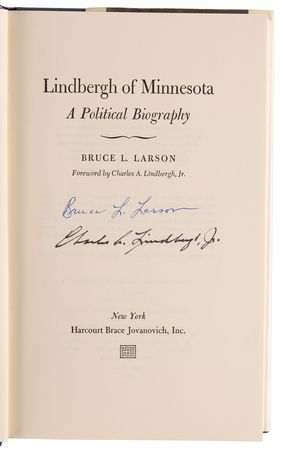 Lot #582 Charles Lindbergh Signed Book - Lindbergh of Minnesota - Image 4