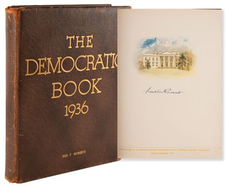 Lot #535 Franklin D. Roosevelt Signed Book - The Democratic Book 1936 - Image 1