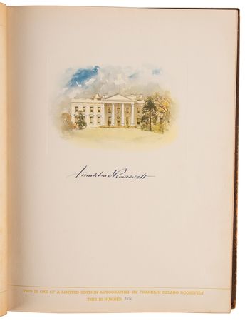 Lot #535 Franklin D. Roosevelt Signed Book - The Democratic Book 1936 - Image 4