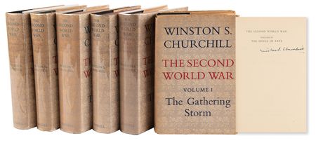 Lot #388 Winston Churchill Signed Book Set - The Second World War - Image 1