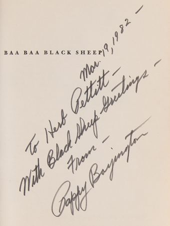 Lot #457 Pappy Boyington Signed Book - Baa Baa Black Sheep - Image 2