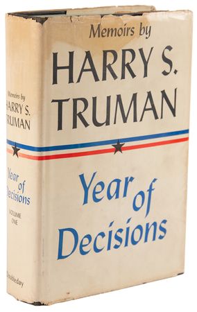 Lot #552 Harry S. Truman Signed Book - Memoirs: Year of Decisions, Presented to His Presidential Pilot - Image 3