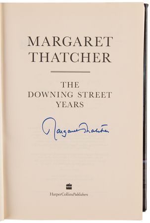 Lot #337 Margaret Thatcher Signed Book - The Downing Street Years - Image 4